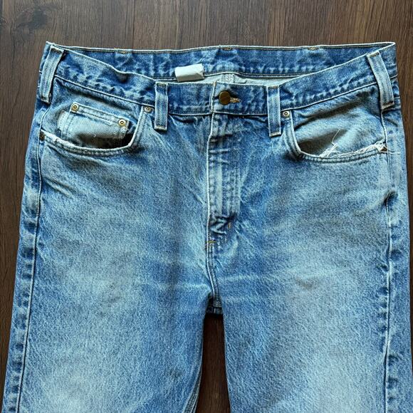 Carhartt B480 Traditional Fit Jeans 38x32 Light Wash Denim 2014 - Picture 4 of 8